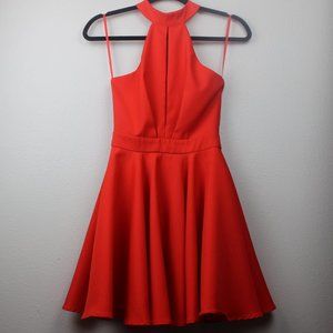 Red Halter Skater Dress| Lulu's